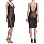 Milly Pink Lurex Bodycon Cora Scoop Sheath Dress Photo 1