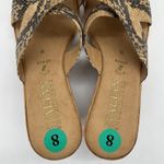 Italian Shoemakers NEW  Womens 8 Shoes Wedge Sandals Snakeskin Print Crisscross Photo 5