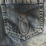 Calvin Klein Distressed Jean Shorts Roll Cuff Med Wash Women's 6 Denim Festival Photo 3