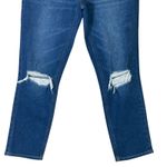 Old Navy Boyfriend Jeans Womens 0 Medium Wash Mid Rise Distressed Stretch Crop Photo 2