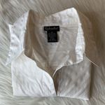 Rafaella  White 3/4 Sleeve Button Down Shirt Size 10 Photo 9