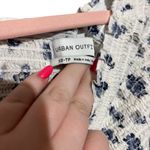 Urban Outfitters  White Blue Floral Off Shoulder Crop Top‎ Size XS stretchy Photo 6