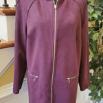 Chico's  Blazer/Jacket Stretch Long Sleeve Pockets Zip Front Size 1 (Med 8) Photo 0