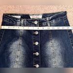 Hot Kiss Women’s Blue Denim Mini Skirt with Button Closure Photo 9
