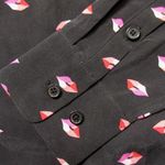 Equipment NWT Signature Slim in True Black Lip Kiss Silk Button Down Shirt XS Photo 3