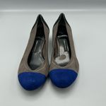 Dana Buchman Women Wedge Pump Shoes Size 10M 3-Tone Blue Gray Black Faux Suede Photo 12