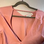 Pink Rose Asymmetrical Cut Out Blouse in Salmon Pink and Orange SZ M V Neck Photo 6