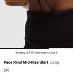 Lululemon Black Pace Rival Skirt Photo 5
