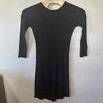 Vetta Black Ribbed Knit Button Up Sweater Midi Dress Size Small Long‎ Sleeve Photo 2