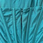 H:ours REVOLVE  Miquela Mini Dress in Teal Corset Sweetheart Neckline NWT size s Photo 8