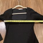 Good American U-Ring Long Sleeve Bodycon Midi Dress in black size 2 Medium Photo 7