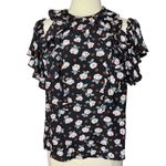 Rebecca Taylor  Rosalie Cold Shoulder Ruffled‎ Silk Top, Size 6 Photo 1