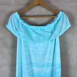 STYLE & CO Tie Dye Off The Shoulder Dress NWT XL Blue Photo 3