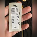 River Island  High Waist Gold Zipper & Button Textured Pull On Trousers Size 14 Photo 4