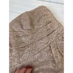 David's Bridal David’s Bridal Short Strapless All Over Lace Dress Tan Sweetheart Neck Mini 18 Photo 5