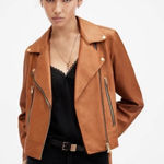 ALLSAINTS ALL SAINTS Dalby Leather Biker Jacket Cognac Brown 2 NWOT Photo 0