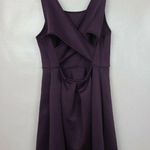 EXPRESS ✨ Women's Plum Bonded Knit Criss Cross Back Babydoll Dress✨ Photo 4