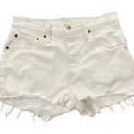 Levi's  501 Denim Cut-Off White Jean Shorts Womens Size 27 Button Fly Photo 0