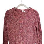Gap  Womens Sz Small Rainbow Cable Knit Pullover Marled Chunky Textured Sweater Photo 1