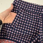 J.Crew 00 Blue Navy Orange / Coral Cotton Shorts Paisley Floral Patterened Photo 3