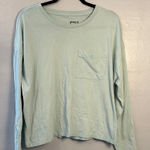 Pact women’s long sleeve front pocket Tee. Size extra large. Mint green. Photo 0