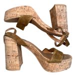 Bibi Lou Women's Brown Suede & Cork Strappy Platform Heel Sandals EU37/ US7 NWOT Size 7 Photo 2