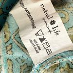 Natural Life Dara V-Neck Boho Floral Long Sleeve Mini Dress Turquoise Size XL Photo 8