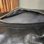 Badgley Mischka  Black Leather Satchel Two—Toned Hardware Turnlock Crossbody Photo 10