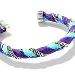 Kendra Scott • MASIE FULL CUFF BRACELET • RHODIUM PERWINKLE MIX • NWT Photo 0