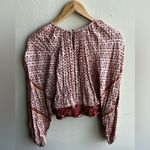 Patrons of Peace Tribal floral print long sleeve crop top Photo 3