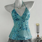 SheIn Blue Beaded tank top Photo 0