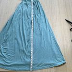 ZARA Teal Ruffle Spaghetti Strap Tank Top Dress Size Medium Midi Photo 4