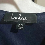 Lulus  pretty pretender navy floral mini long sleeve dress -  XS Photo 7