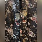 Ya Zheng Chinese Silk Jacket Black & Floral Small Blue Photo 1