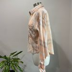 Free People  Paradise Garden Plaid Cropped Button Up Top Batwing Sleeve XS Photo 7