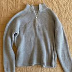 Amazon Cozy Gray Quarter-Zip Sweater Photo 0