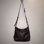 Dooney & Bourke VNTG  Frederica Crossbody Purse BLACK ON BLACK LEATHER Fredrica Photo 3