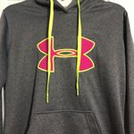 Under Armour Under‎ Armour storm hooded semi fitted sweatshirt size small grey pink neon Photo 5
