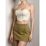 House Of CB Nisha Sculpting Mini Skirt, Tan, Large Photo 4