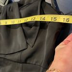 NICOLE MILLER NY long black bow front strapless slit up back sexy dress size 8 Photo 11