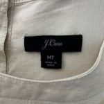 J.Crew Dress Womens Medium Tall Cream Button Back Linen Shift Neutral Minimalist Photo 5