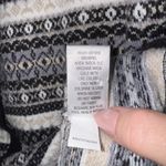 Croft & Barrow  Petite Fair Isle Button Front Cardigan Black White Tan PL Photo 4