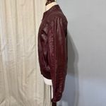 80s Wilsons Suede & Leather Burgundy Bomber Jacket Genuine Leather Womens M 40 Red Size M Photo 3