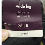 Ava & Viv  NWT Plus Size 26 Black Wide Leg High-Rise Relaxed Fit Stretch Jeans Photo 5