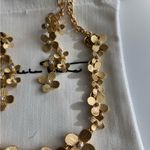 Oscar de la Renta  Gold Floral Necklace earrings set Photo 2