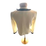 Tahari   Arthur S. Levine size 6 WHITE-BLACK SOLID SINGLE BUTTON JACKET Photo 6