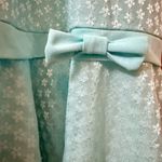 Vintage M.C.S ltd. New York Flapper Dress with Floral Pattern and Bow Detail Blue Size 12 Photo 3