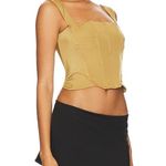 HAH X FREE PEOPLE Boned Crop Top Sz XL Bustier Fairy Preppy Coquette Holiday NWT Tan Photo 4