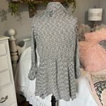 Living Doll  Cardigan Black White Sweater Flowy Lightweight Womens Small Photo 6