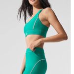 Alo Yoga Airlift Suit Up Bra Spruce Green/White S Photo 1